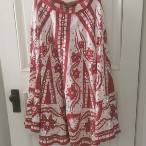 Passport vintage floral abstract boho gypsy style festival A line skirt Size M.